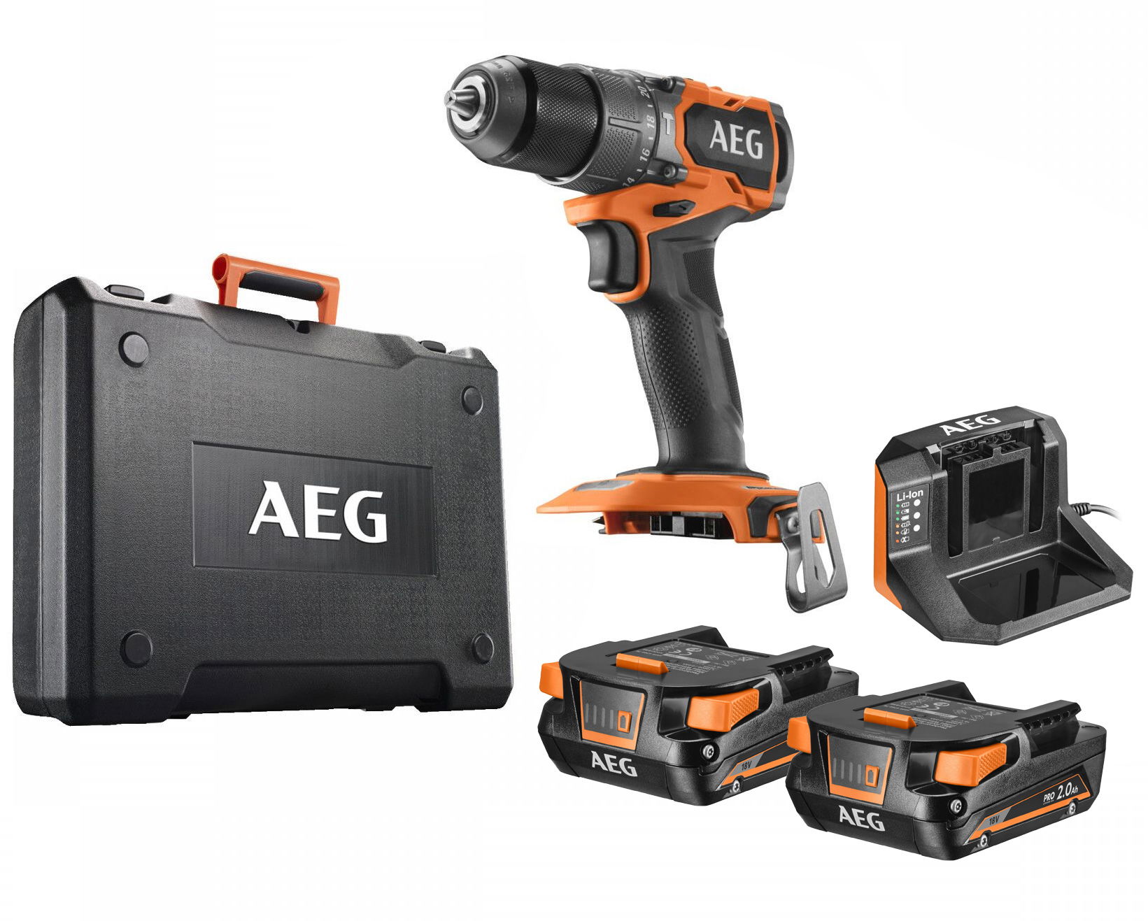 AEG BSB 18SBL2-202C akkus Subcompact ütvefúró-csavarozó (2 x 2.0 Ah Li-ion akkuval, kofferben) termék fő termékképe