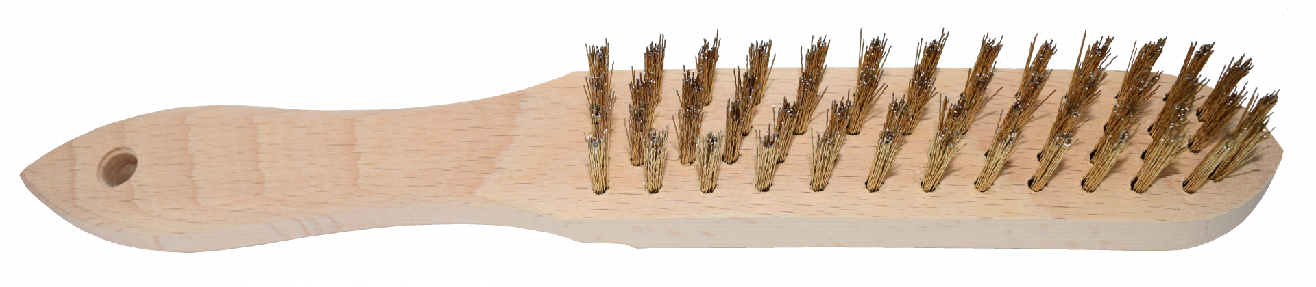 Abraboro Fanyelű kézi kefe, rézzel bevont, hullámosított acéldrót termék fő termékképe