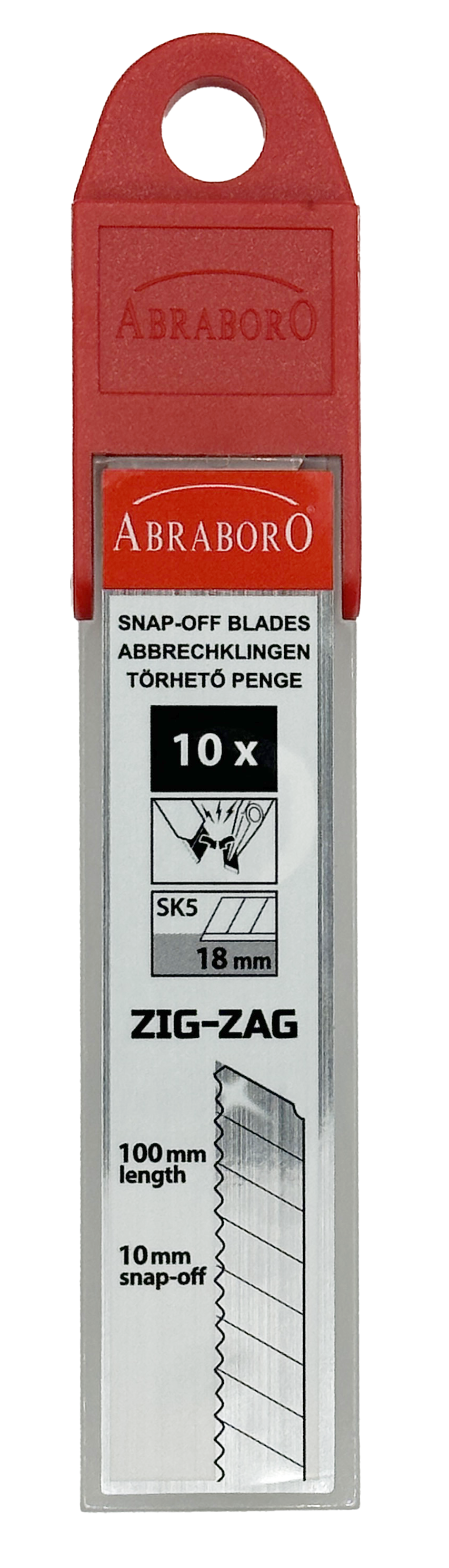Abraboro SK5 hullámos tördelhető penge, ezüst színű, 18 mm, 10 db/csomag termék fő termékképe