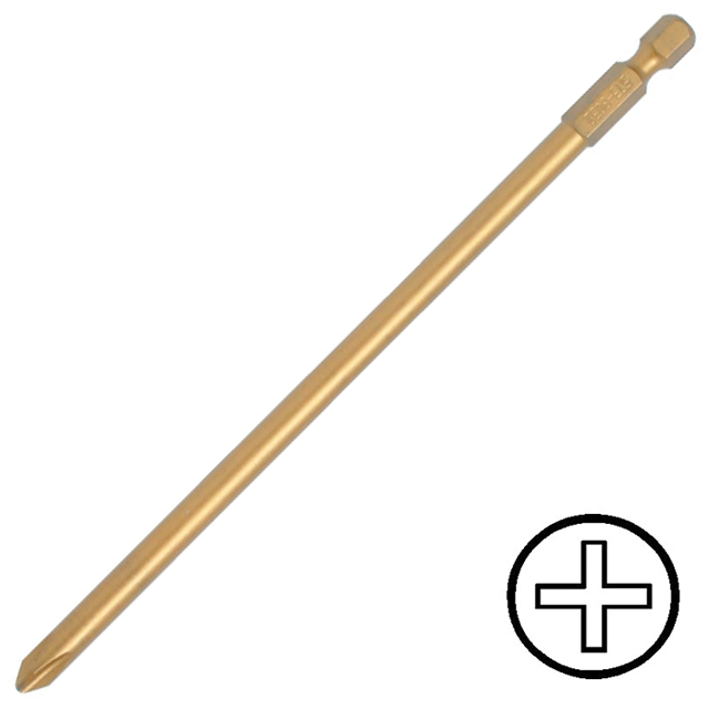 KENNEDY No.2 kereszthornyos titán csavarhúzó bit 1/4" hatszög illesztéssel, 150 mm termék fő termékképe