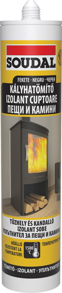 Soudal Kályhatömítő 280 ml, fekete termék fő termékképe
