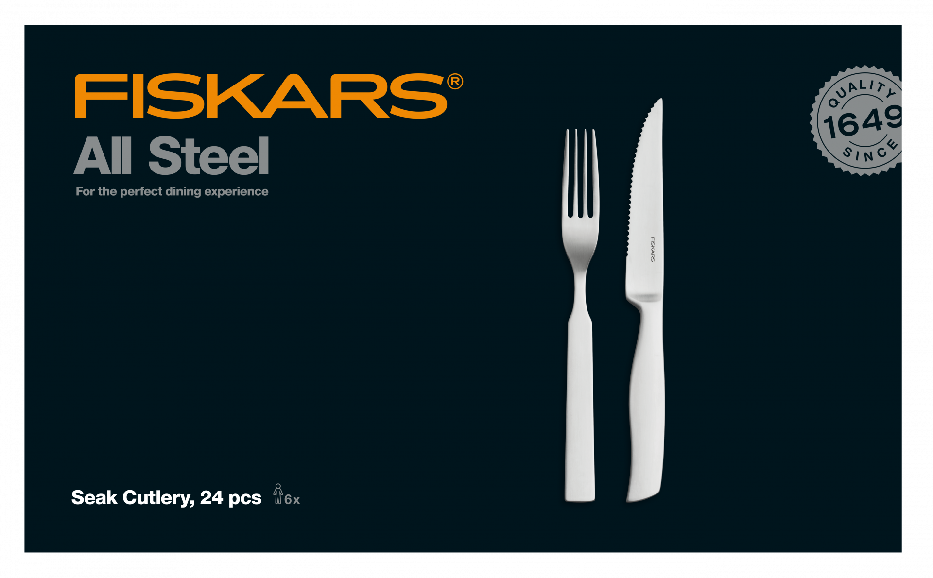 Fiskars All Steel steak evőeszköz készlet, 24 db-os termék fő termékképe