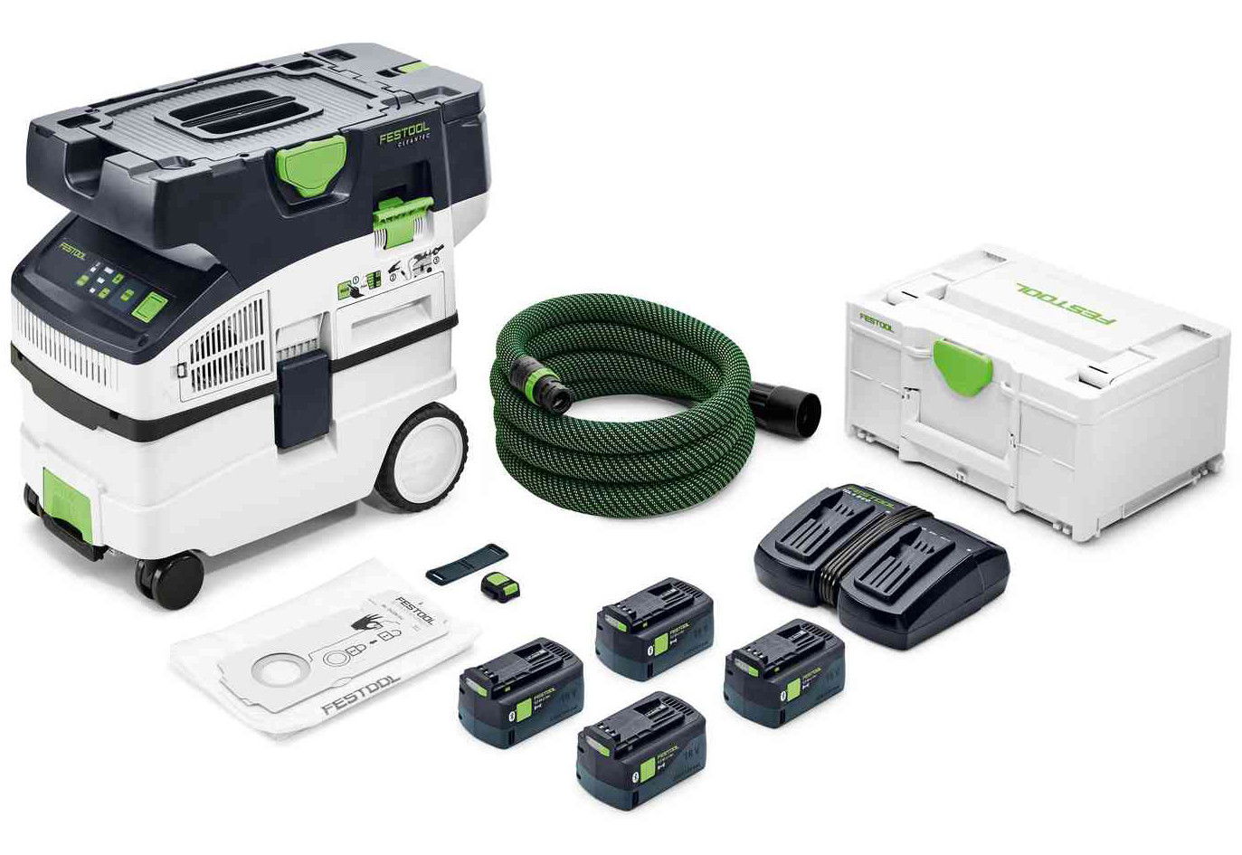 Festool CLEANTEC CTMC MIDI I-Plus akkus mobil elszívó (4 x 5.0 Ah Li-ion akkuval) termék fő termékképe