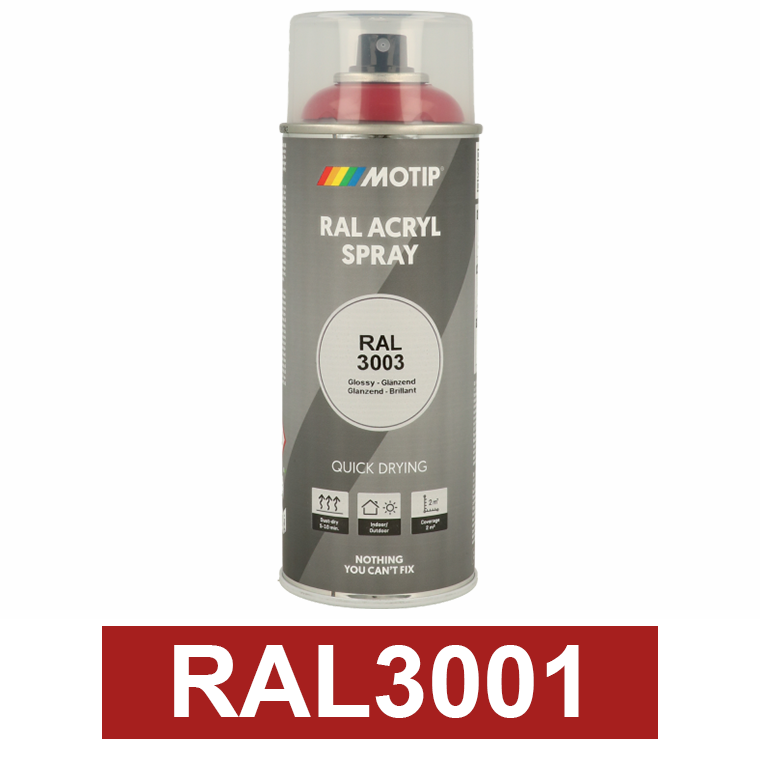 Motip Ipari festék spray, RAL3001, 400 ml termék fő termékképe