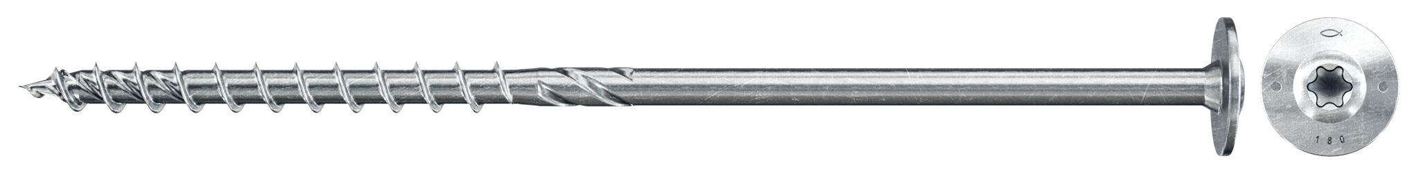 Fischer PowerFast FPF II WTP 8.0 x 140 BC 50 lapos fejű, részmenetes szerkezetépítő csavar TX behajtással, 50 db/csomag termék fő termékképe