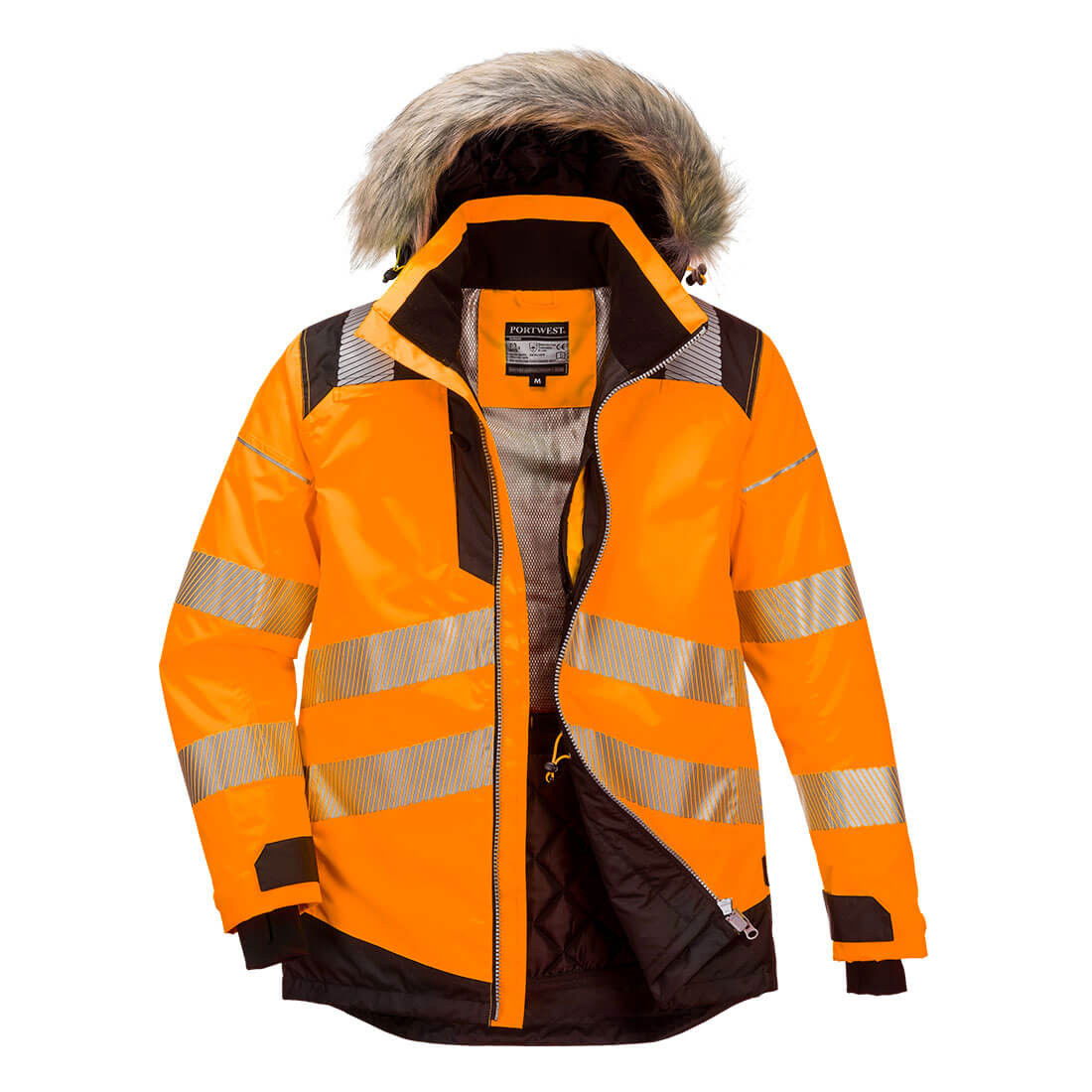 Portwest PW369 - PW3 Hi-Vis Parka téli kabát, narancs/fekete termék fő termékképe