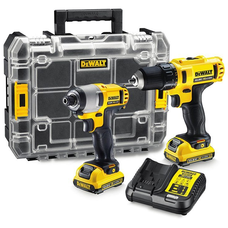 Dewalt DCK211D2T akkus gépcsomag (2 x 2.0 Ah Li-ion akkuval, TSTAK tárolóval) termék fő termékképe